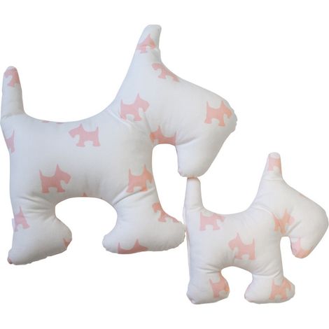 Kissen 2 er Set Baumwolle rosa 30x30/50x50cm