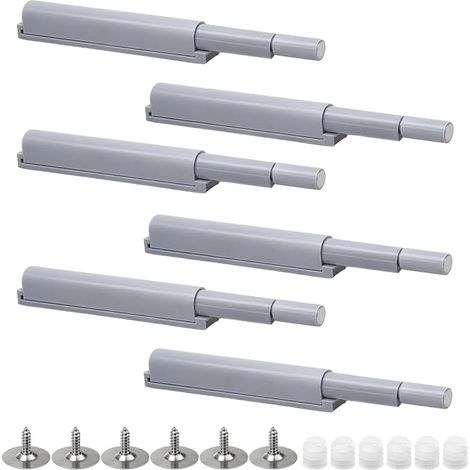 6PCS Push to Open Aimant Poussoir, Poussoir Porte Placard Push To Open Avec Mécanisme À Pression Magnétique Pour Ouverture Sans Poignée De Portes Et Tiroirs De Meubles Et Rangements Intérieurs (1/5)