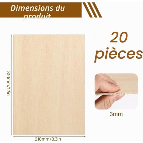 A4 Plywood Linden, 300 x 210 x 0.2 cm (1/4)