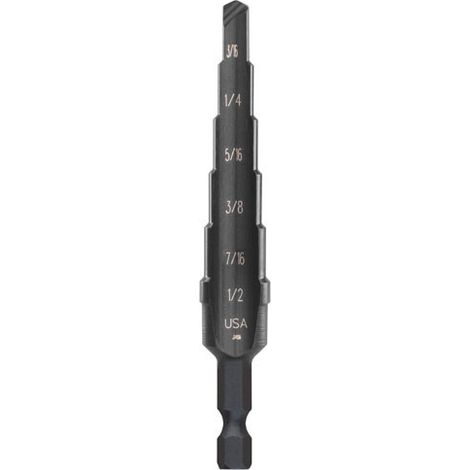 Milwaukee Broca Escalonada 8 mm Negra Longitud 65 mm