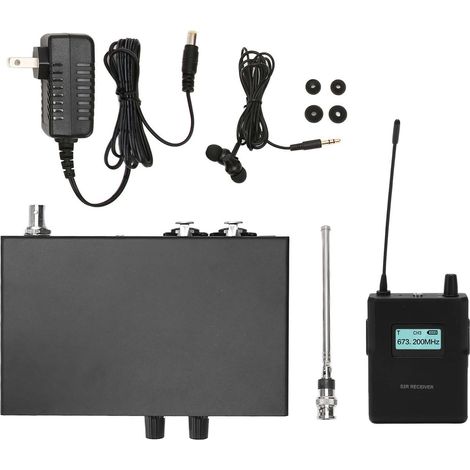 UHF 863–865 MHz Stereo-Funküberwachungssystem mit Kopfhörern und Transceiver, 100–240 V US-Stecker