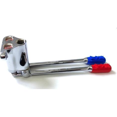 Miscelatore a pedale con fissaggio a parete 295 mm in ottone cromato - River