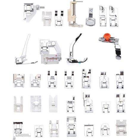 Jeu de Pieds Presseur Multifonction pour Machine à Coudre, Accessoires à Clipser pour Couture et Patchwork (1/5)