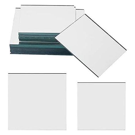 20 pezzi di piccole piastrelle a specchio quadrate da 10x10 cm/7,6x7,6 cm in vetro per decorazioni domestiche e lavori fai da te - (1/5)