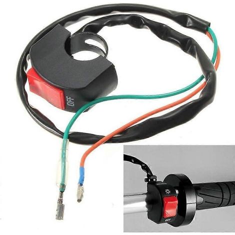 Universeller 12-V-Ein-/Ausschalter für Roller, Motorräder, Quads und ATVs. Zusätzliche LED-Scheinwerfer zur Montage am Lenker (22 Zoll). (1/3)