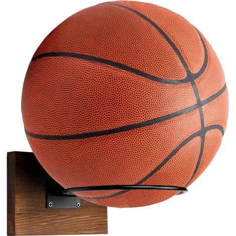 Support de Balle en Métal Noir,Support De Balle Mural,Supports Muraux pour Ballon de Sport pour Football,Basket-Ball,Rugby Volleyball (1/5)