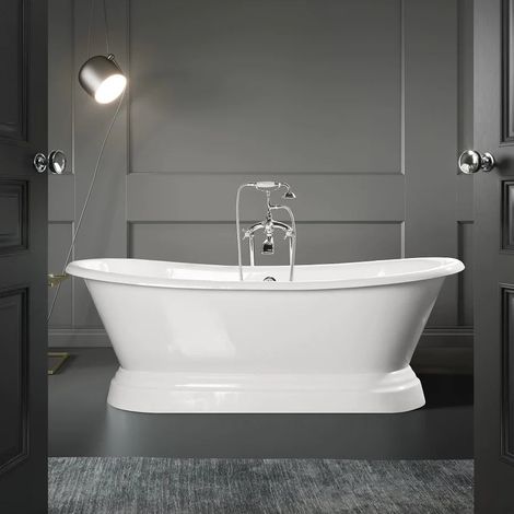 Vasca da bagno freestanding in ghisa stile classico SOUTHPORT bianca 180 cm