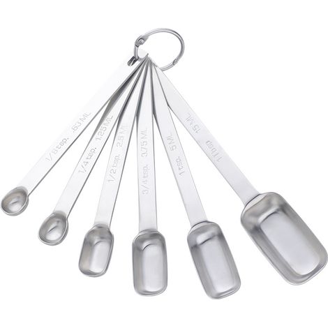 Lot de 6 pièces lot, inox cuillères doseuses, long manche, tablespoon (1/5)