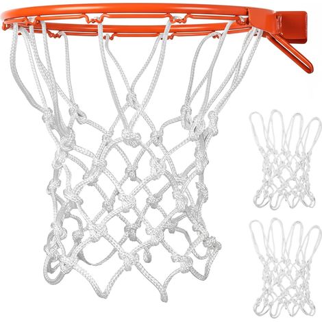 2 Pack Mini Basketball Nets Replacement for Small Basketball Hoops, All Season Accessories, Anti-Whip, 8 Loops, Small Basket Net for Room, Indoor and (1/5)