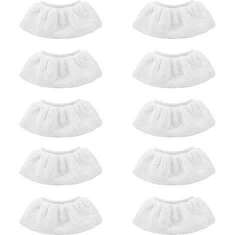 10 Pièces Bonnettes Microfibre,Lingettes Accessoire pour Nettoyeur à Vapeur, Compatibles avec la Majorité des Nettoyeurs à Vapeur, ,Lavables et Réutilisables (1/5)