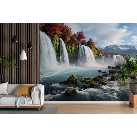 Papier peint cascades chutes majestueuses - 150 x 250 cm (1/2)