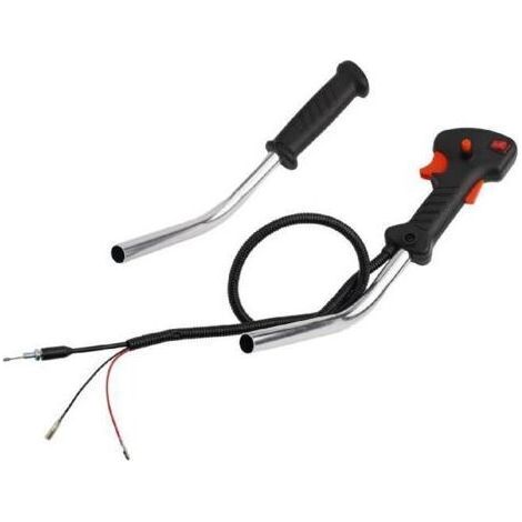 Assemblage facile de la poignée du tube de commande de la débroussailleuse avec câble d'accélérateur intégré (1/5)