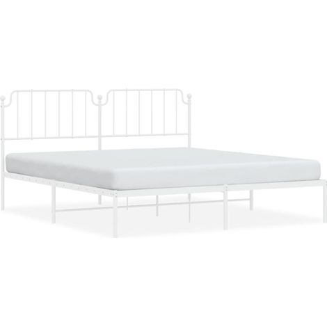 Maison Exclusive - Giroletto con Testiera Metallo Bianco 160x200 cm