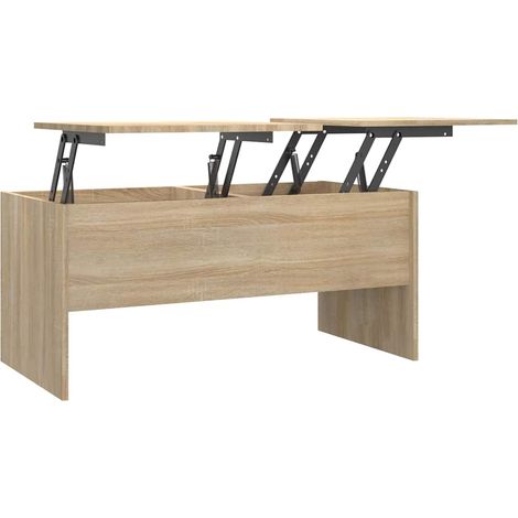 Maison Exclusive - Couchtisch Sonoma-Eiche 102x50,5x46,5 cm Holzw (1/5)