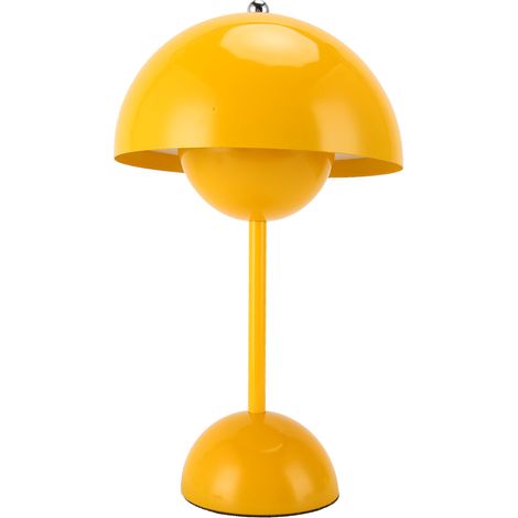 Lampe de table vintage LED sans fil rechargeable, lampe de chevet jaune pour la maison ou la chambre. (1/5)