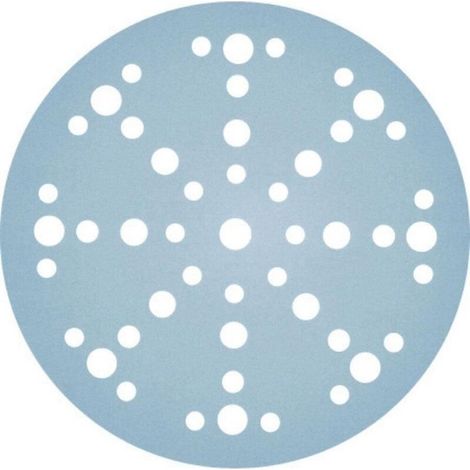 575154 Disque abrasif Granat D150 P40 – Lot de 10 disques – Pour ponçage laques modernes et supports durs – 49 trous pour aspiration (1/5)