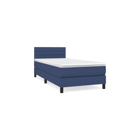Sommier à lattes de lit avec matelas Bleu 80x200 Tissu (1/5)