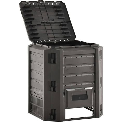 Maison Exclusive - Gartenkomposter Schwarz 380 L (1/5)