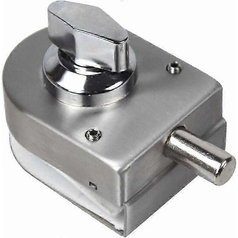 Verrou de sécurité pour porte vitrée : loquet antivol en acier inoxydable pour maison, hôtel, bureau et salle de bain - Convient aux verres de 10 à 12 mm d'épaisseur (1/5)