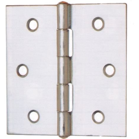 Cerniere quadre perno fisso art.121 - Specifiche: mm 70x70x1,2