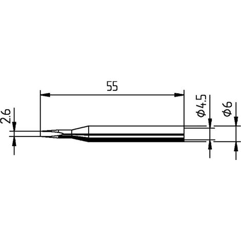 Ersa 0162KD Punta di saldatura Forma a scalpello, dritta Dimensione punta 2.60 mm Contenuto 1 pz. (1/5)