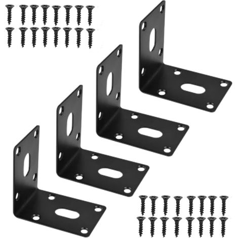 Équerres renfort L 70x70x49mm noir 4pcs (1/5)