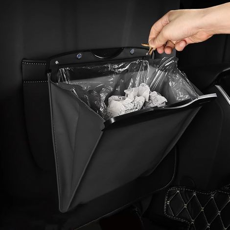 Poubelle de voiture, sac de rangement suspendu pour siège arrière, accessoires multifonctionnels pour l'intérieur de la voiture. (1/5)