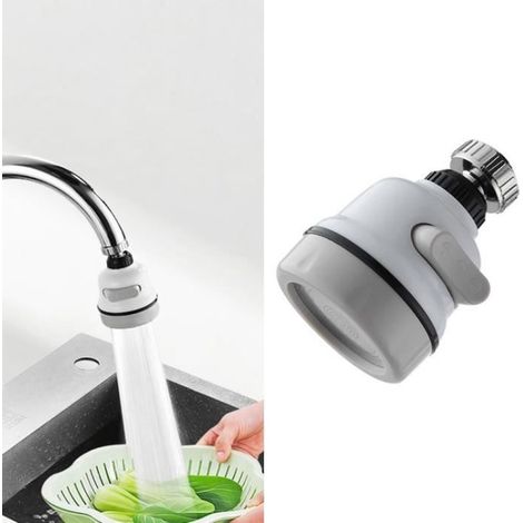 robinet anti-éclaboussures cuisine douche filtre à eau arroseur économiseur d'eau blanc -A (1/4)