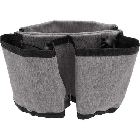 Lot porte-gobelet voyage bagage Oxford gris, support boisson valise sans mains pour poignée (1/5)