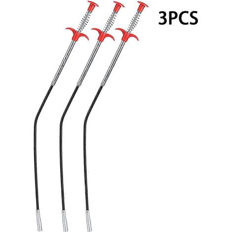 3-teiliges Küchenabflussreinigungsset: Schwamm, Spülbeckenbürste, Haarentferner, Problemlösungswerkzeug (1/5)