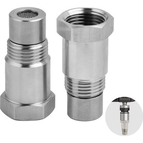 Câble d'extension de capteur d'oxygène en deux parties, câble d'extension de capteur, filtre de sonde λ, compatible avec les systèmes d'échappement des moteurs automobiles, M18 x 1,5, sonde λ de 45 mm (1/5)