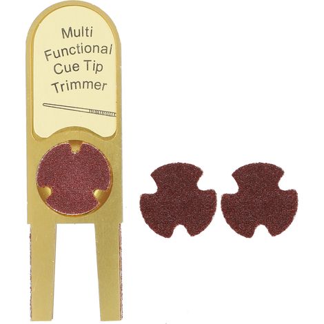 Kit de polissage pour queue de billard compact multifonctionnel : taille-bise, brunissoir et affûteur en métal (lot de 3 outils) (1/5)