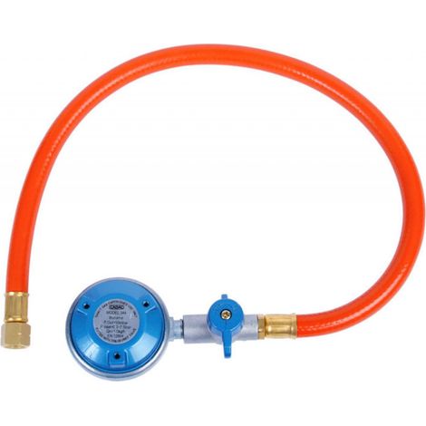 Cadac Gasdruckregler EN417 inkl. Schlauch Gewindeanschluss 50 mbar 1/4'' BSP Linksgewinde (1/2)