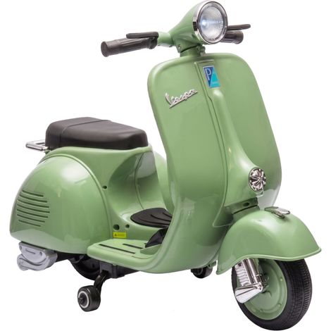 Moto électrique pour enfants, 6 V, avec stabilisateurs, batterie au lithium, démarrage progressif, musique, port USB, phare et klaxon. (1/5)