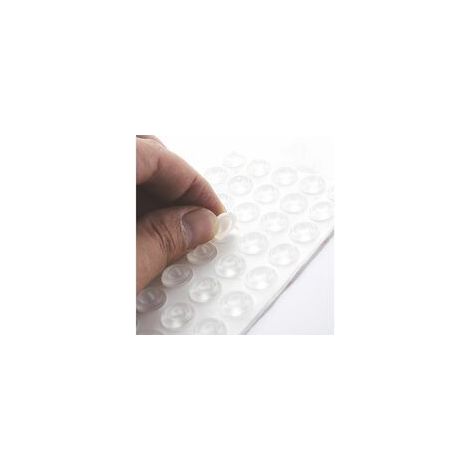 100Pcs Patin Protection Transparent, Auto-AdhéSif Patin Silicone Doux Sans Trace Transparente AdhéSifs ButéEs Amortisseur de Porte Butoir Silicone Transparent pour Boutons de Porte, Armoires (1/4)