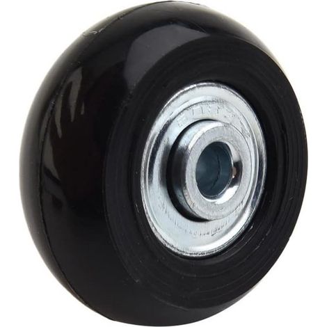 Juego de 4 ruedas giratorias de goma de repuesto para maleta, 60 x 14 mm (1/4)
