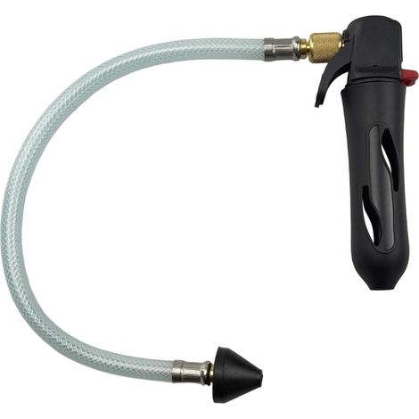 Pistolet de vidange de cartouches de CO2 portable avec tuyau flexible avec raccord fileté pour cartouches de CO2, pour souffler les conduites d'eau de condensation et comme gonfleur de pneu de voiture (1/5)