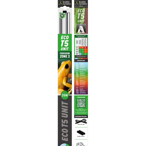 Reptile Systems Leuchte für Reptilen - Eco T5 Unit Ferguson Zone 2 - 39W (870 mm) (1/3)