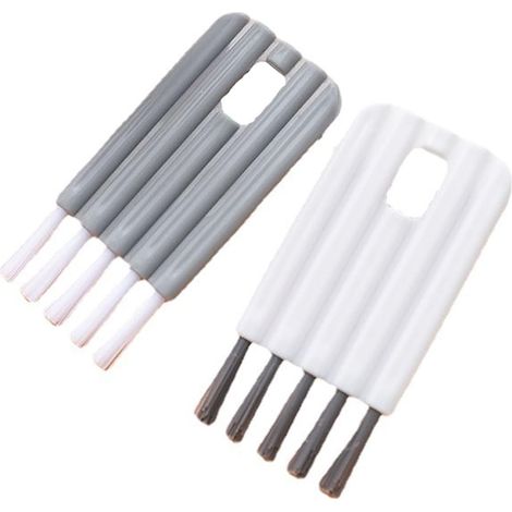 Sollbry (Paquete de 2) Cepillo pequeño para limpiar huecos, rejilla de ventana para teclado, cepillo para limpiar huecos, cepillo para limpiar vasos (1/5)