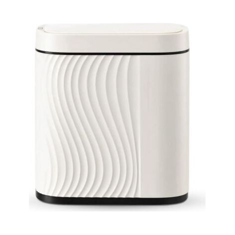 Poubelle de cuisine avec capteur intelligent, 8 l, avec couvercle, poubelle de salle de bain, 26,5 x 29,5 x 14 cm (blanc) (1/5)
