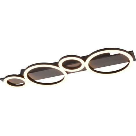 Plafoniera LED, metallo, nero, L 72 cm, Lumos (1/5)