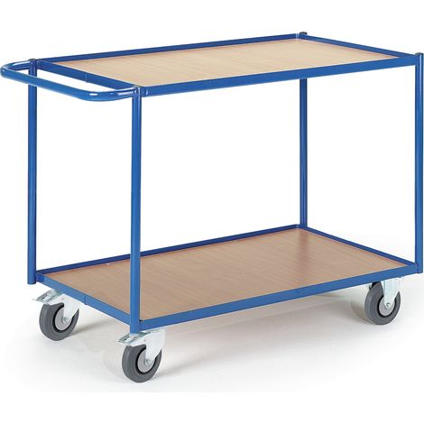 Rollcart Tischwagen mit 2 Etagen im Buchendekor 990x590mm