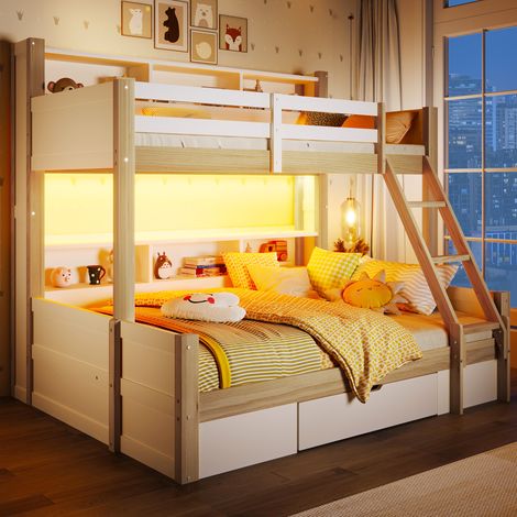 Bett Bettgestell Stauraum 90x200 140x200 Kiefer OKMYHOME (1/5)