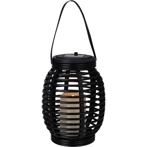 LANTERNA SOLARE IN PLASTICA colore nero