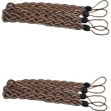 Lot de 2 paires d'embrasses pour rideaux (café) (1/3)