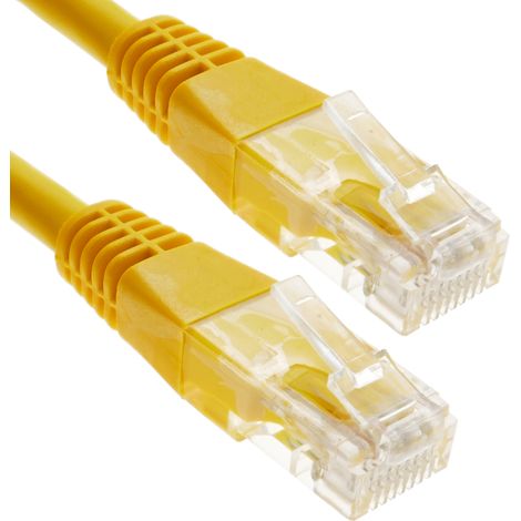 BeMatik - Cable de red ethernet Cat. 6 UTP de 0,5 m de color amarillo