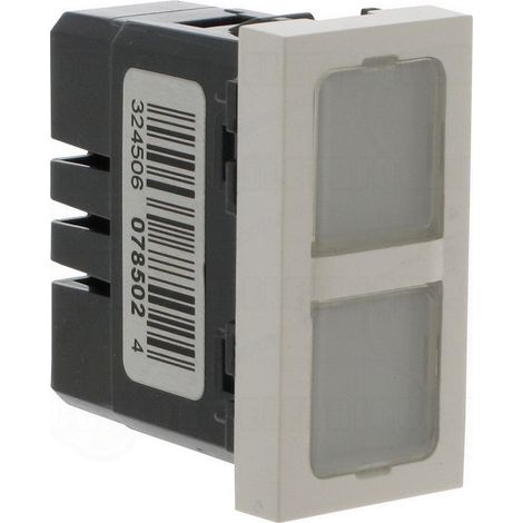 Voyant antimicrobien double 230V 1W Mosaic 1 module avec 4 étiquettes de couleur LEGRAND 078502 (1/3)