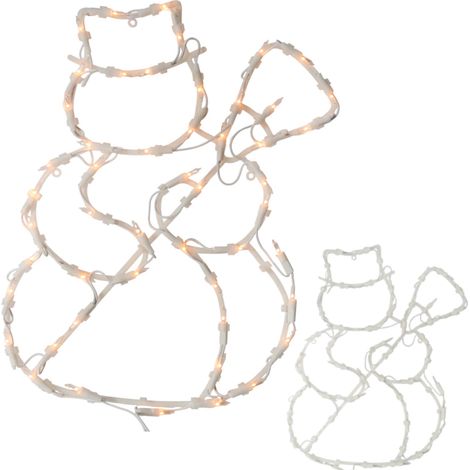 Weiße Schneemann-Lichterkette mit 50 Lichtern – Netzbetrieb (1/5)