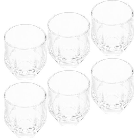 Hexagonal Glass Whiskey and Liqueur Glasses Reusable Thick (1/5)