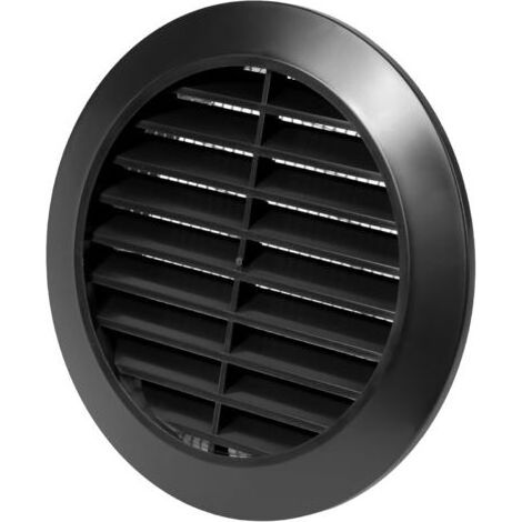 1 - Grille D'aération Ronde - Cache-Grille - Protection Insectes Intégrée - Ventilation Pour Salle De Bain Et Bureau - Noir - 11,6x11,6cm (1/5)